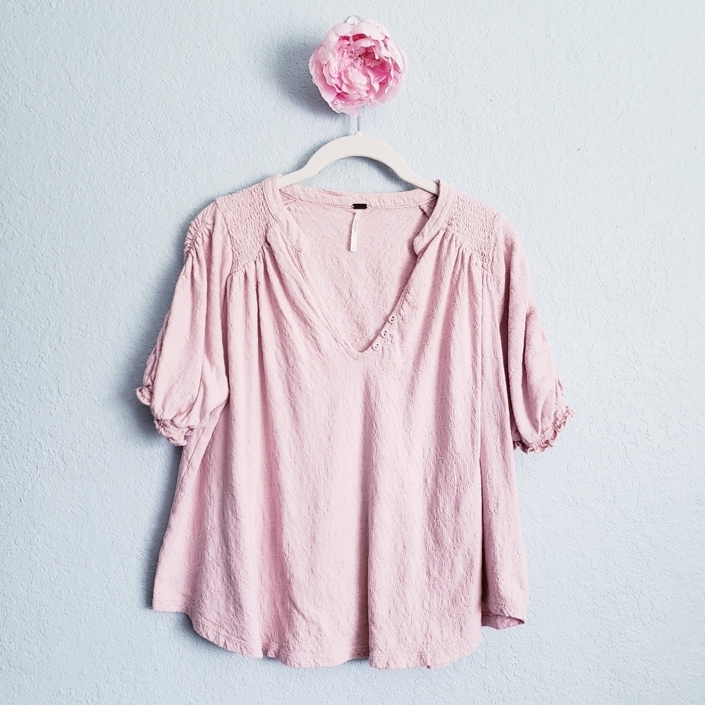 Free People Fever Dream Tee In Baby Pink